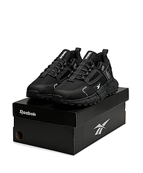 Чоловічі кросівки Reebok Zig Kinetica Edge Black White Рибок Зіг Кінетика чорно-білі текстиль весна літо