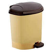 Відро з педаллю 15 л бежеве Горизонт
