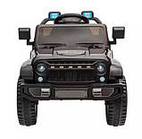 Електромобіль джип дитячий Jeep (2 мотори 35W, 1 акумулятор 12V10AH, MP3) Bambi M 5109EBLR-2 Чорний, фото 3