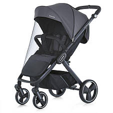 Коляска дитяча прогулянкова Dynamic Pro ME 1053-3 Charcoal (чохол, дощовик, москітна сітка), фото 3