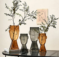 Ваза обличчя Нарис Кількість: Вази декоративні Незвичайні вази Вази дизайнерські Оригінальні вази Стильна ваза настільн