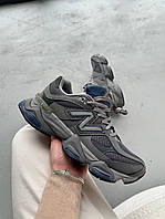 Мужские кроссовки New Balance 9060 Grey Leather серого цвета