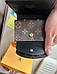 Гаманець на кнопці натуральна шкіра Louis Vuitton Victorine з основою чорного кольору + бренд коробка 512412, фото 2