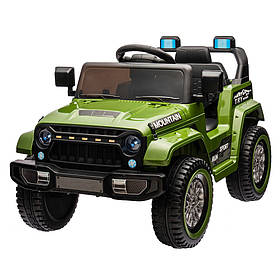 Електромобіль джип дитячий Jeep (2 мотори 35W, 1 акумулятор 12V10AH, MP3) M 5109EBLR-5 Зелений