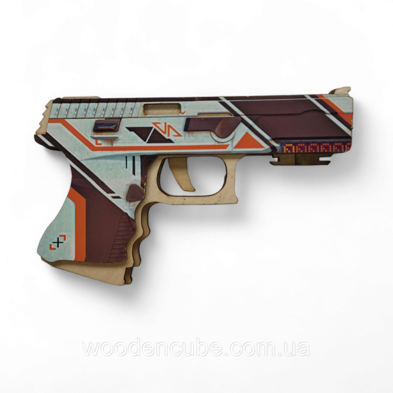 Пістолет гумкостріл Глок Азімов Glock із CS2 StandOff 2 З Фанери Пістолет Іграшковий Подарунок Сувенір