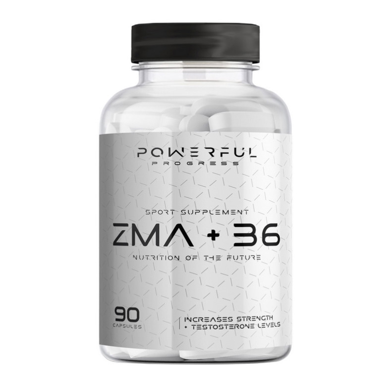 Цинк магній б6 Powerful Progress ZMA+B6 90 капсул