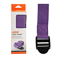 Лента для растяжки LiveUp YOGA STRAPS Ремень для йоги 183 см Purple Ремень для тренировок