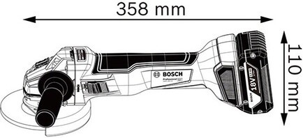 Аккумуляторная угловая шлифмашина Bosch GWS 18V-10 (06019J4002) без АКБ и ЗУ(5302229301754) - фото 3 - id-p2115455582