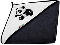 Полотенце с капюшоном Akuku A1251 Панда, черный 100x100 см