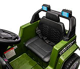 Електромобіль джип дитячий Jeep (2 мотори 35W, 1 акумулятор 12V10AH, MP3) M 5109EBLR-5 Зелений, фото 4