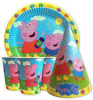 Детская праздничная одноразовая посуда " Свинка Пеппа"