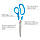 Ножиці Axent Shell 6304-02-A, 18 см, прогумовані ручки, біло-блакитні, фото 2