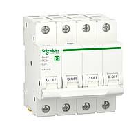 Автоматичний вимикач RESI9 Schneider Electric 25 А, 4P, крива С, 6 кА