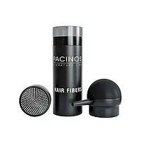 Набор с кератиновой пудрой для скрытия залысин Pacinos Hair Fiber Черный