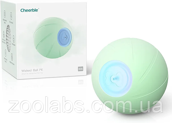 Інтерактивна іграшка для ласощів М'ячик, колір зелений Wicked Ball PE Green, фото 1