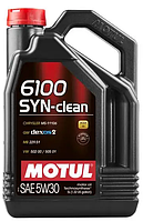 Моторное масло Motul 6100 Syn-clean, 5W30, 5 л (107948)(7547867191754)