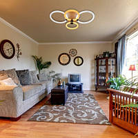 Світильник світлодіодний з пультом керування Ardero AL6134-1ARD 76W FELICITY GOLD