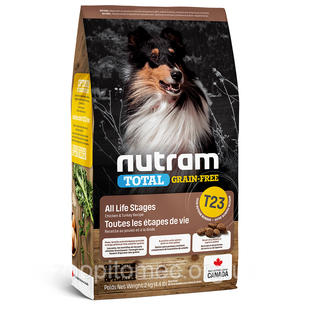 Корм NUTRAM (Нутрам) Total GF Turkey Chiken Duck для собак (3 різновиди птиці), 2 кг