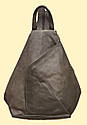 Сумка рюкзак жіноча шкіряна коричнева стильна (Туреччина), фото 4