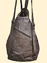 Сумка рюкзак жіноча шкіряна коричнева стильна (Туреччина), фото 5