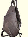 Сумка рюкзак жіноча шкіряна коричнева стильна (Туреччина), фото 6