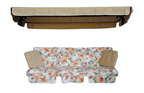 Комплект для садовых качелей Montreal матрас лонета Меджик Аранча тент св-беж однотон FL-751/737 (ОСТ-ФРАН ТМ)