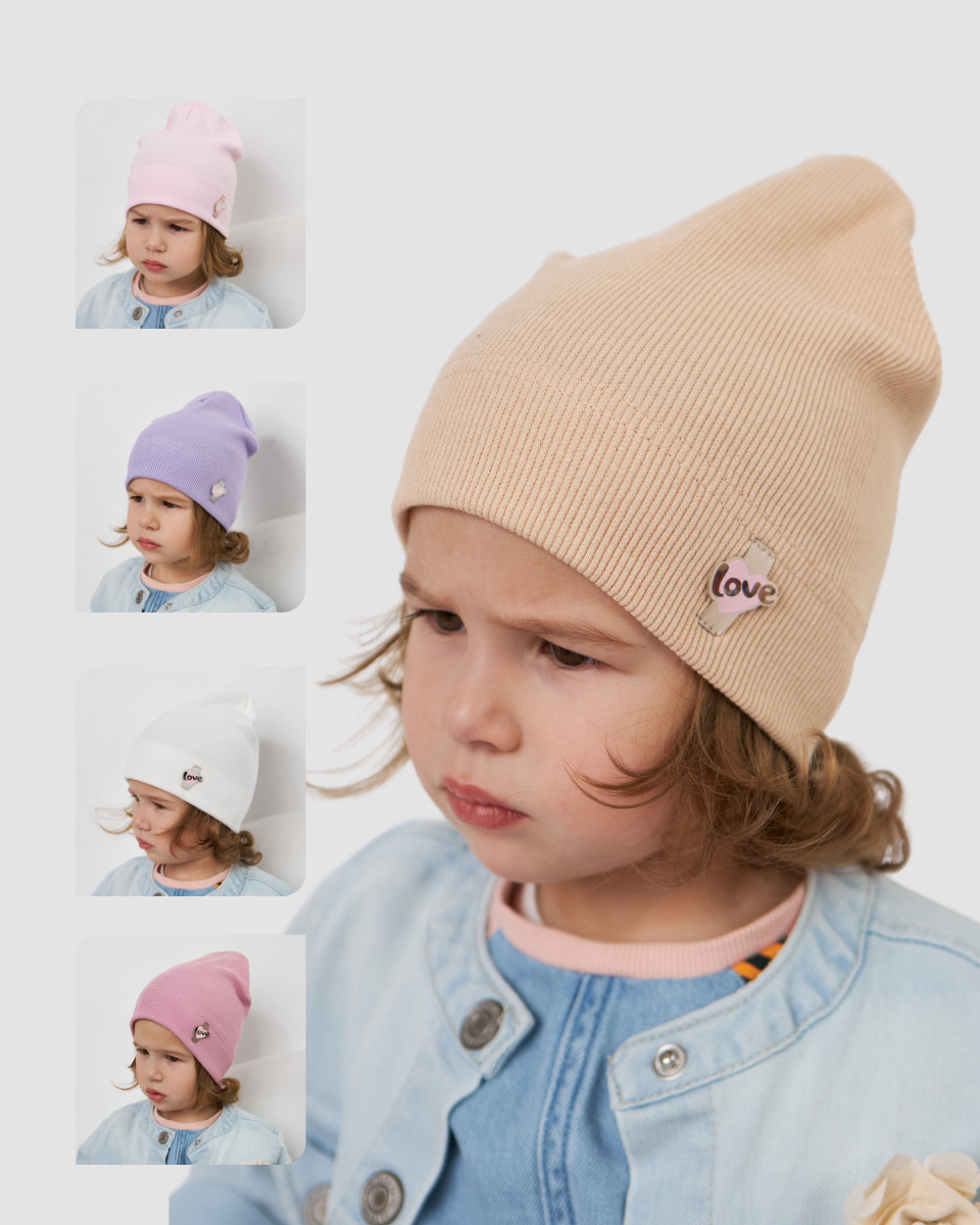 Шапка двошарова для дівчаток арт. 3477, фото 1