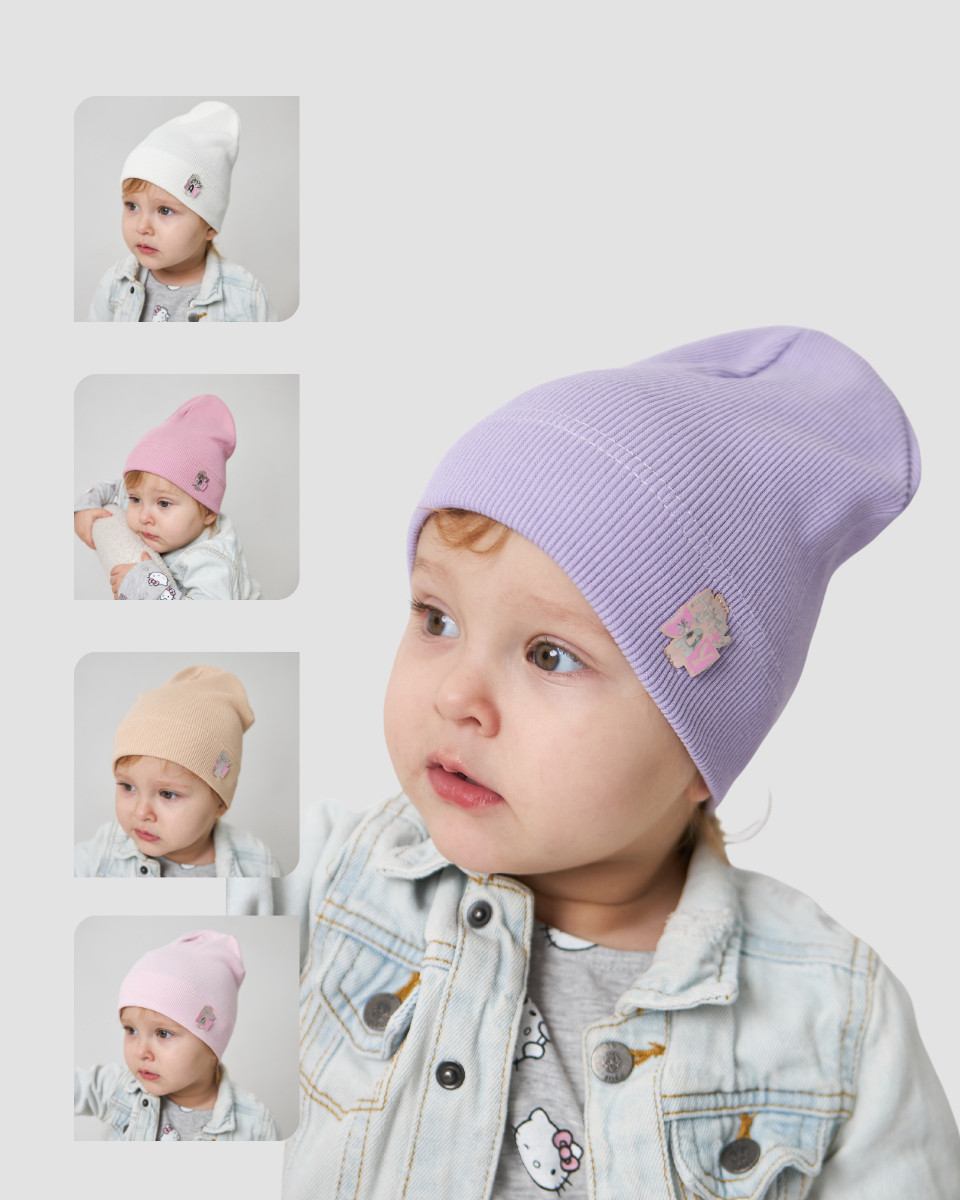 Шапка одношарова для дівчаток арт. 3471, фото 1