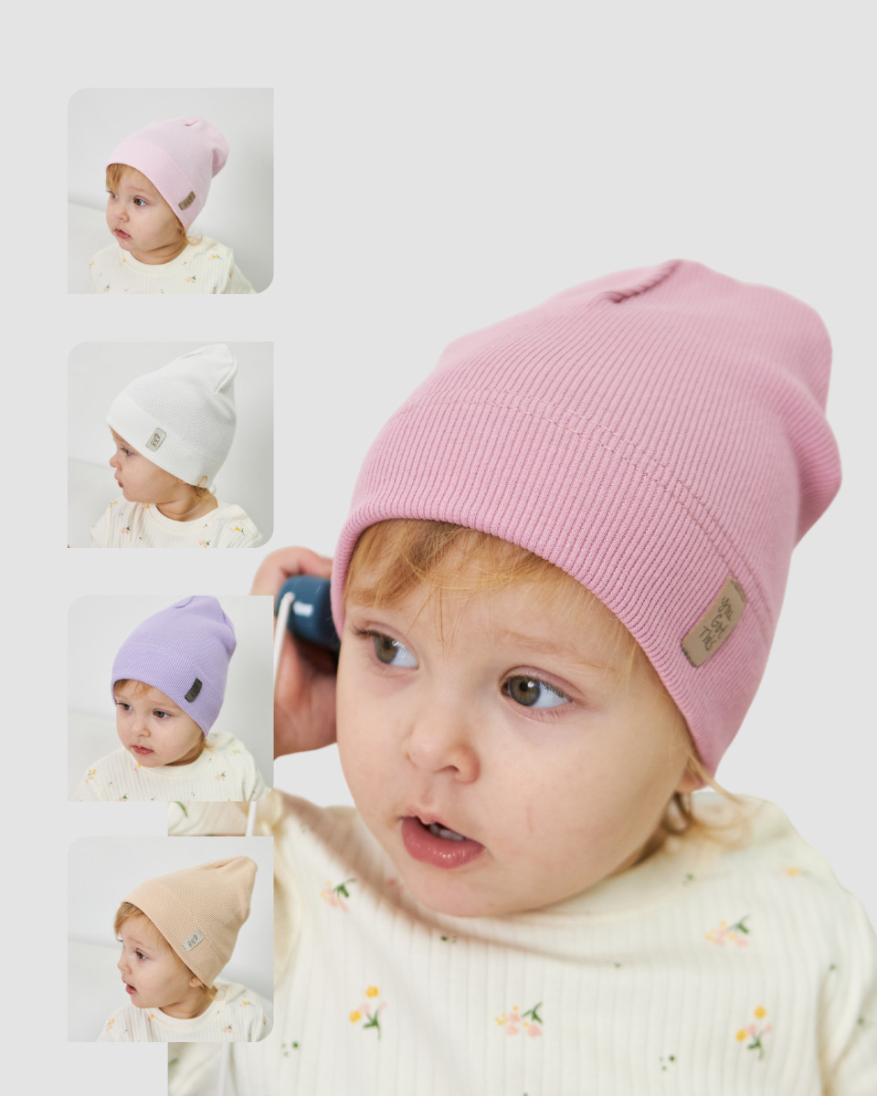 Шапка одношарова для дівчаток арт. 3474, фото 1