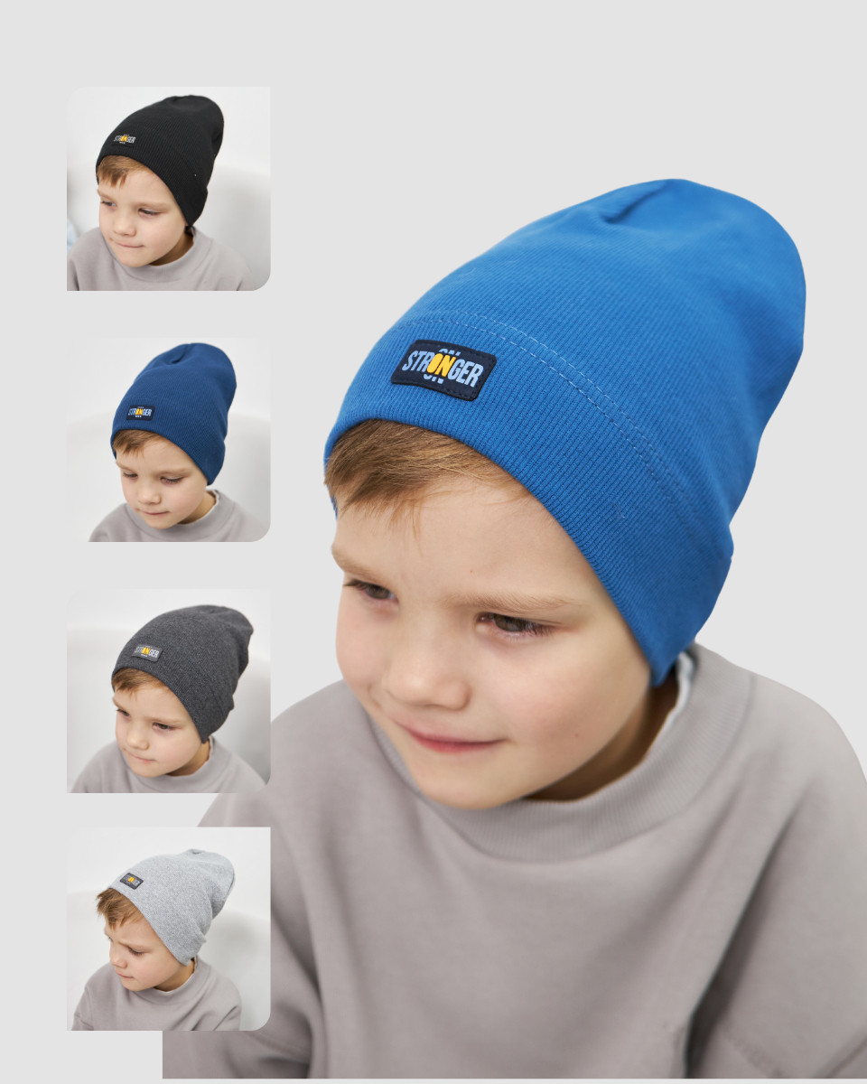 Шапка одношарова для хлопчиків арт. 3412, фото 1