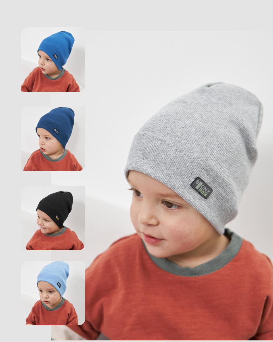 Шапка одношарова для хлопчиків арт. 3455, фото 1