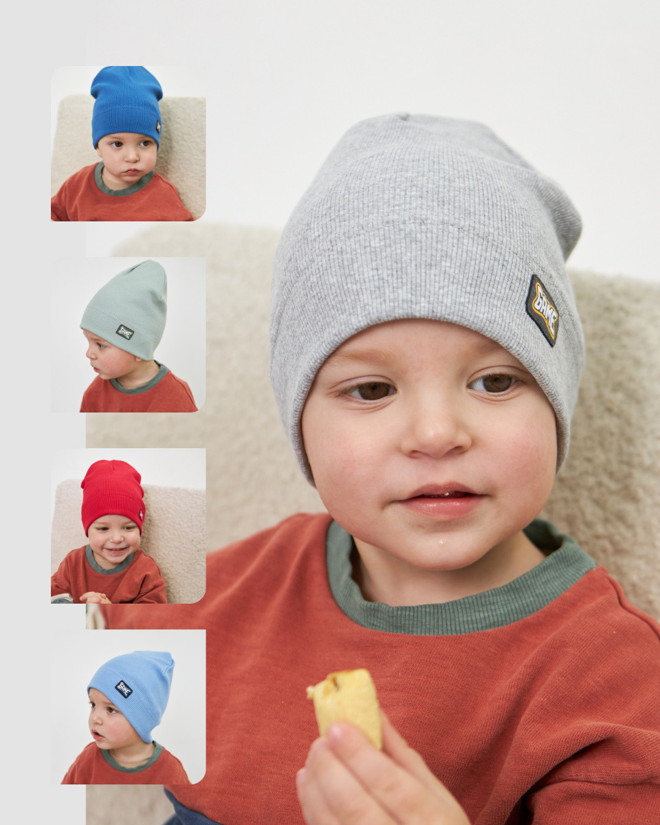 Шапка одношарова для хлопчиків арт. 3456, фото 1