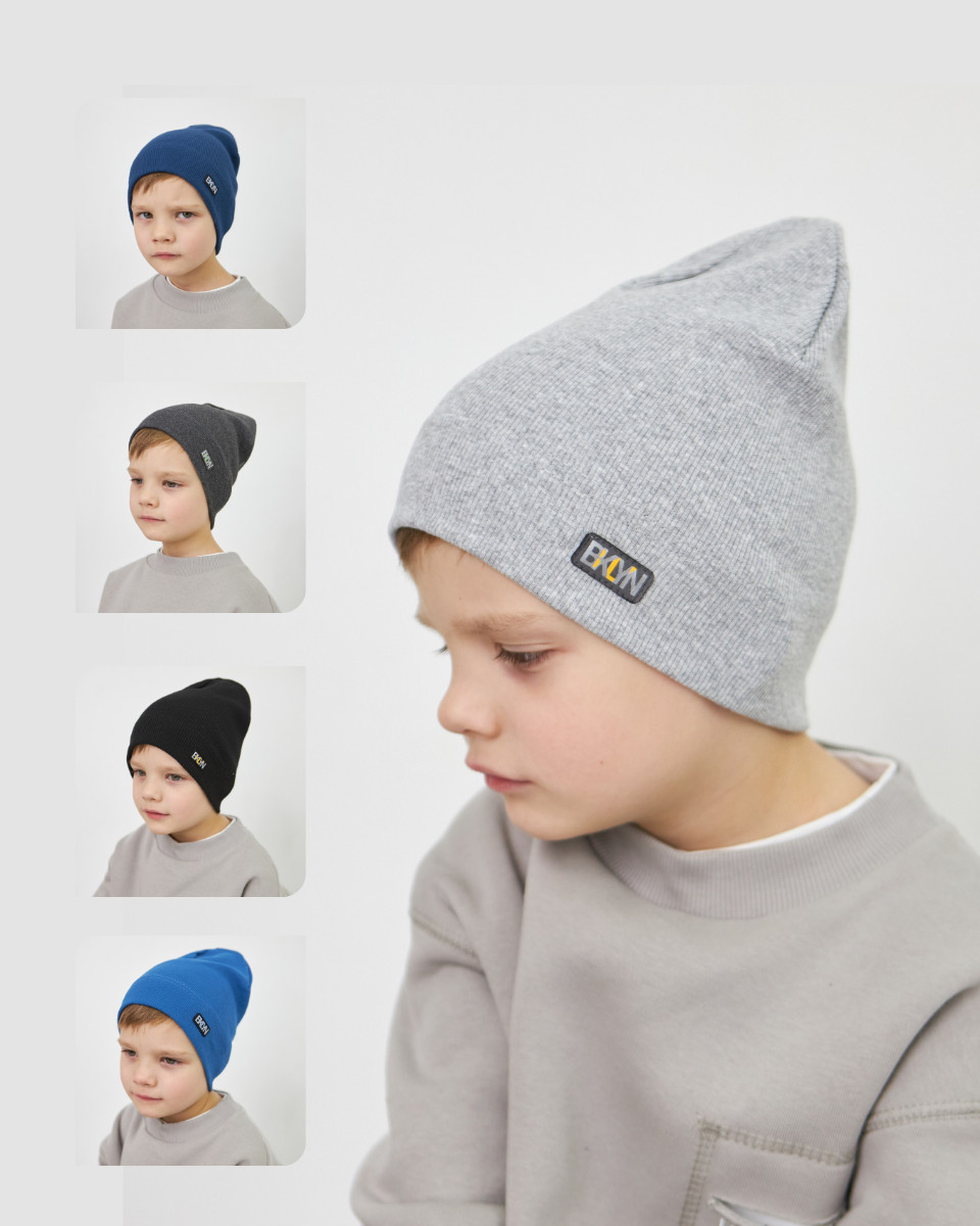 Шапка одношарова для хлопчиків арт. 3458, фото 1
