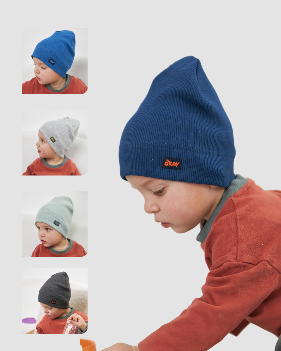 Шапка одношарова для хлопчиків арт. 3459, фото 1