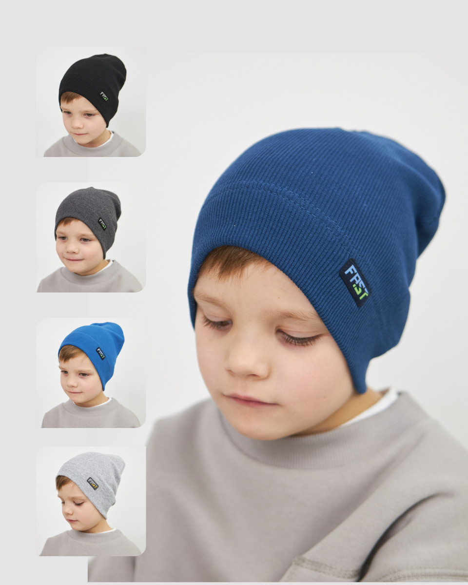 Шапка одношарова для хлопчиків арт. 3461, фото 1