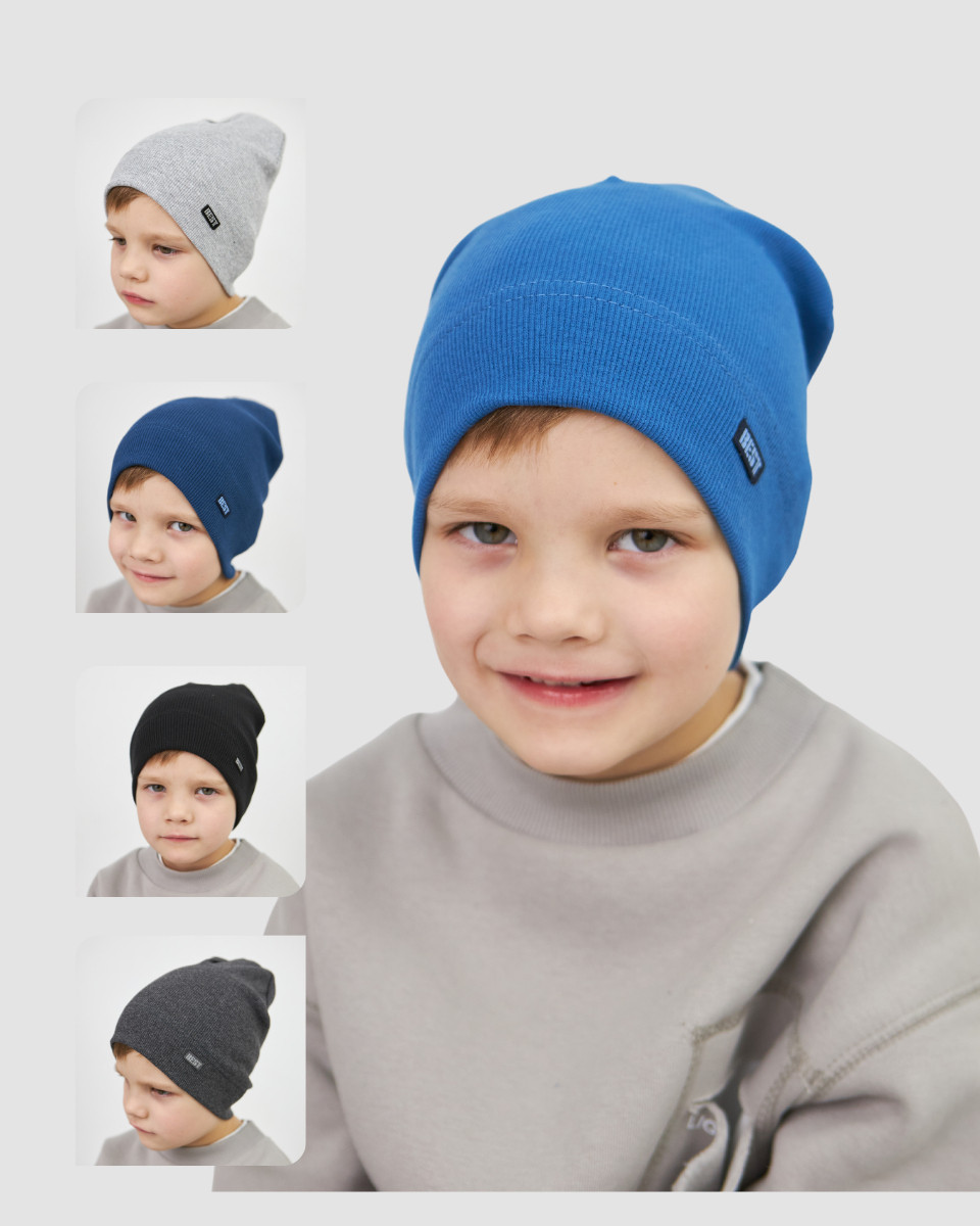 Шапка одношарова для хлопчиків арт. 3463, фото 1