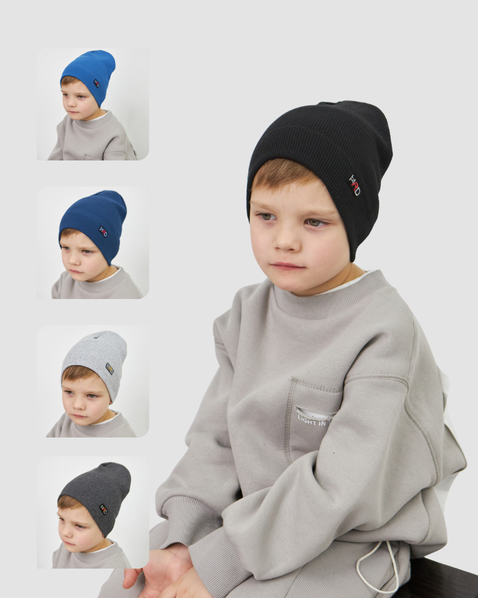Шапка одношарова для хлопчиків арт. 3464, фото 1