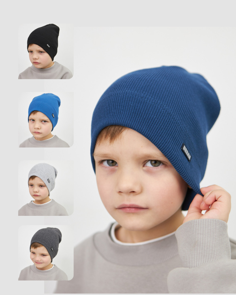 Шапка одношарова для хлопчиків арт. 3465, фото 1