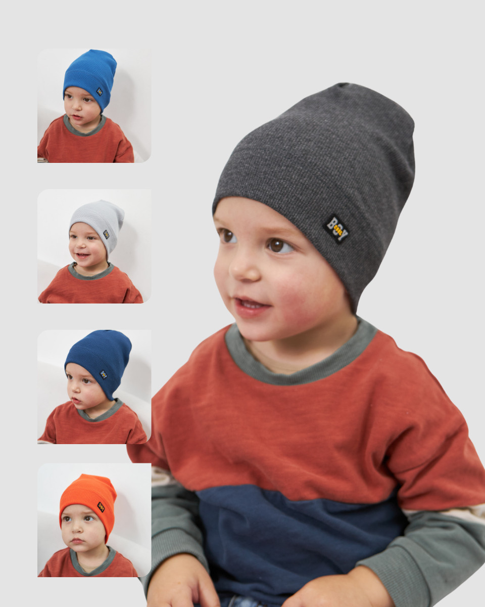 Шапка одношарова для хлопчиків арт. 3466, фото 1
