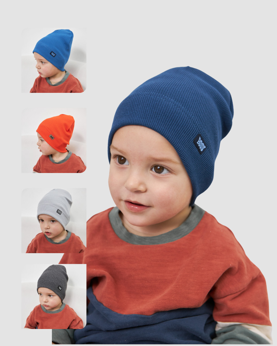 Шапка одношарова для хлопчиків арт. 3467, фото 1