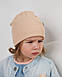Шапка одношарова з відворотом для дівчаток арт. 3416, фото 4