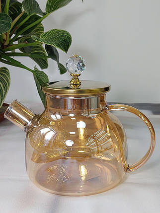 Чайник скляний заварник Золота Перлина (1000 мл, 1500 мл), фото 2