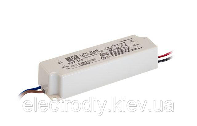 Блок питания 20W 12V MEANWELL LPV-20-12 IP67 (ID#2115538438), цена: 345 ...