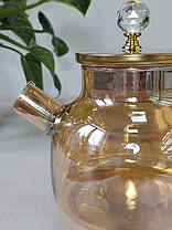 Чайник скляний заварник Золота Перлина (1000 мл, 1500 мл), фото 3