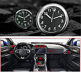 Годинник для авто, кварцовий, кришка неіржавка сталь, чорний, класичний циферблат 3М, фото 3