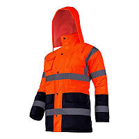 Куртка сигнальная Lahti Pro зимняя длинная р.M (50см) рост 164см обьем груди 92см оранжевый
