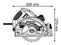 Пила дисковая Bosch GKS 65 GCE в коробке (0601668900)(7620872501754)