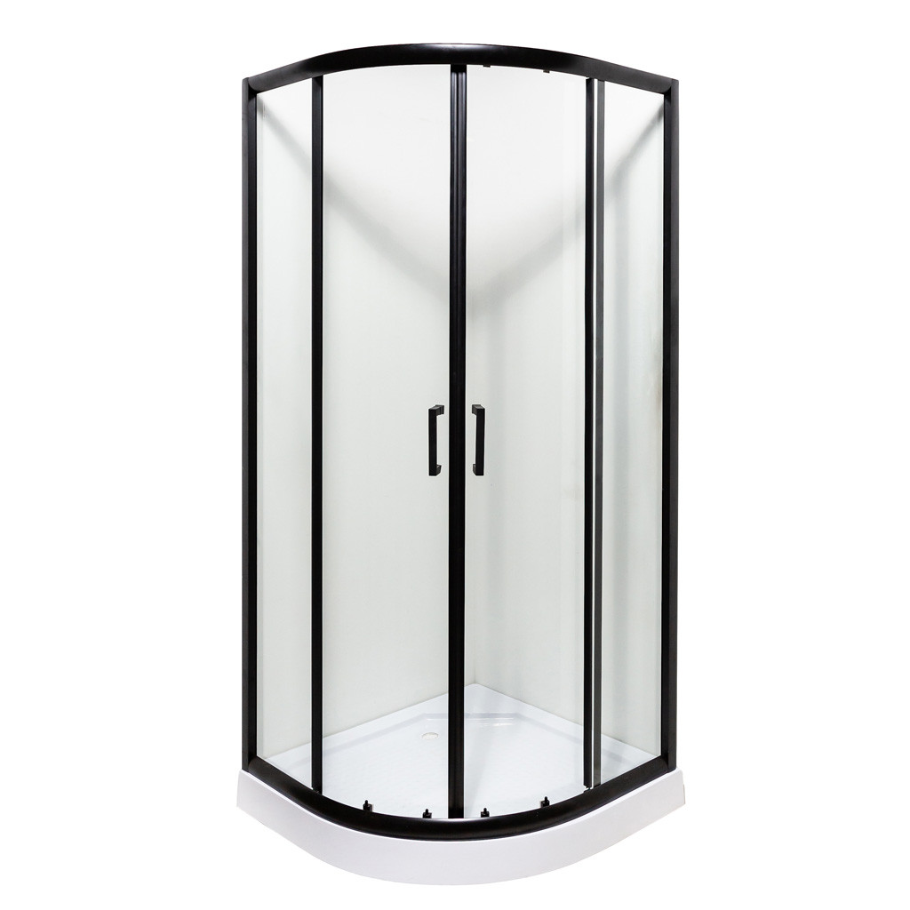 Душова кабіна INSANA MIRA black 90x90x205 низький піддон