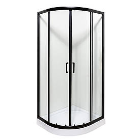 Душова кабіна INSANA MIRA black 90x90x205 низький піддон