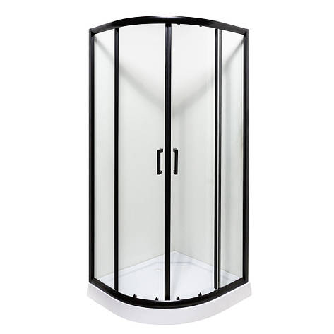 Душова кабіна INSANA MIRA black 90x90x205 низький піддон, фото 1